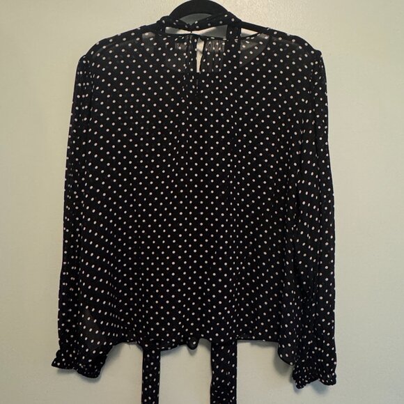 J.Crew Puff-Sleeve Neck-Tie Chiffon Top – Size XL - 0114 - Picture 8 of 10